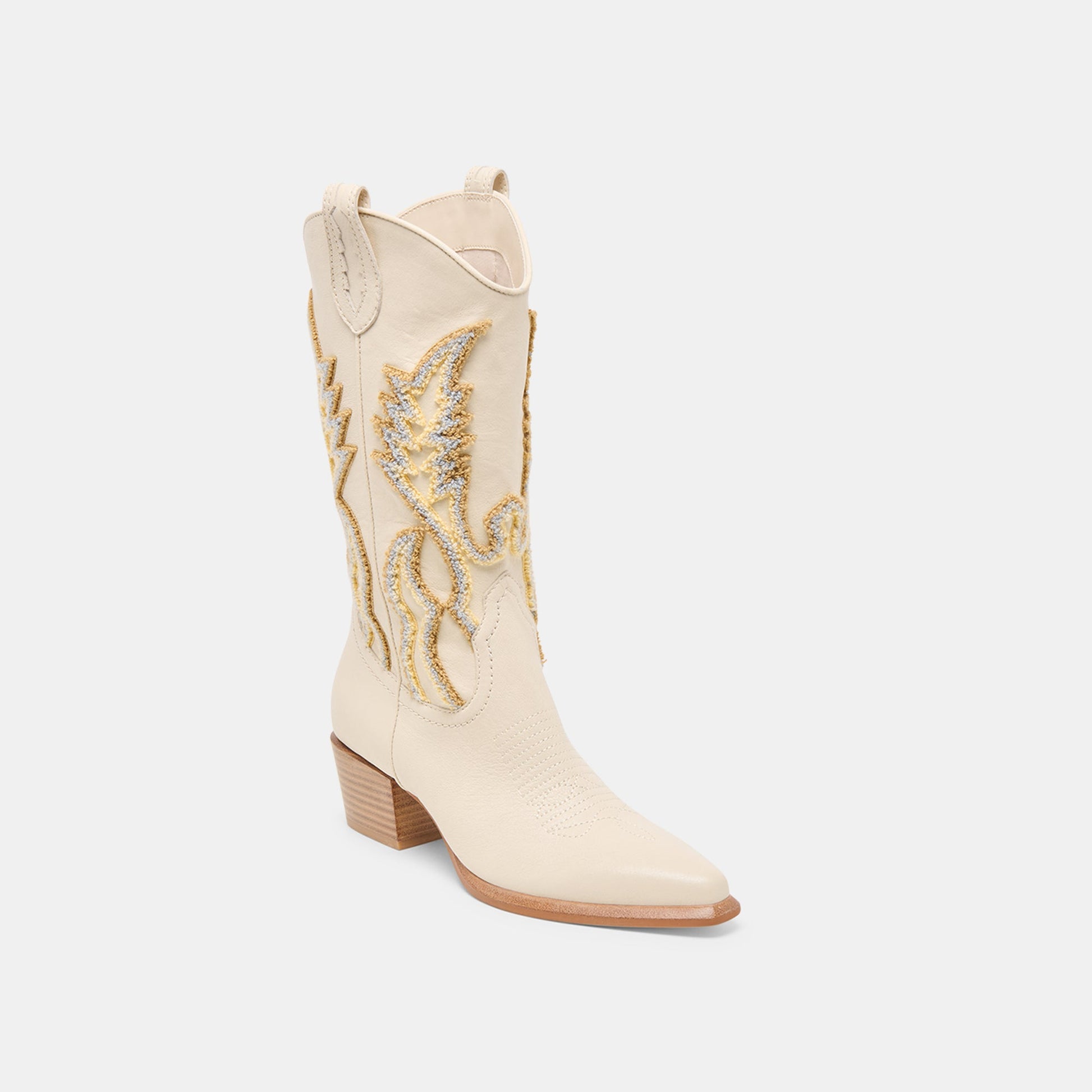 Dolce Vita Vila Ivory Leather Boots