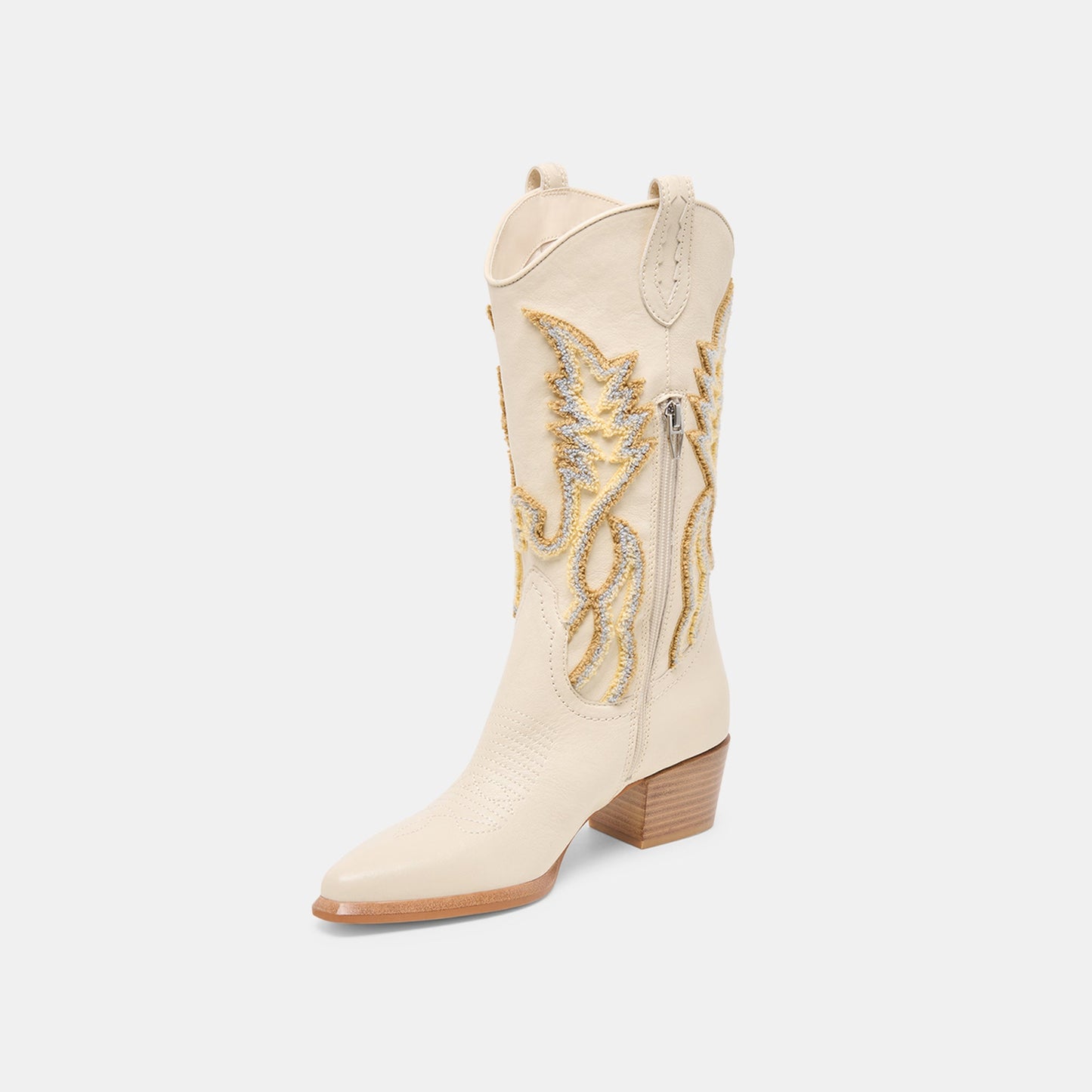Dolce Vita Vila Ivory Leather Boots