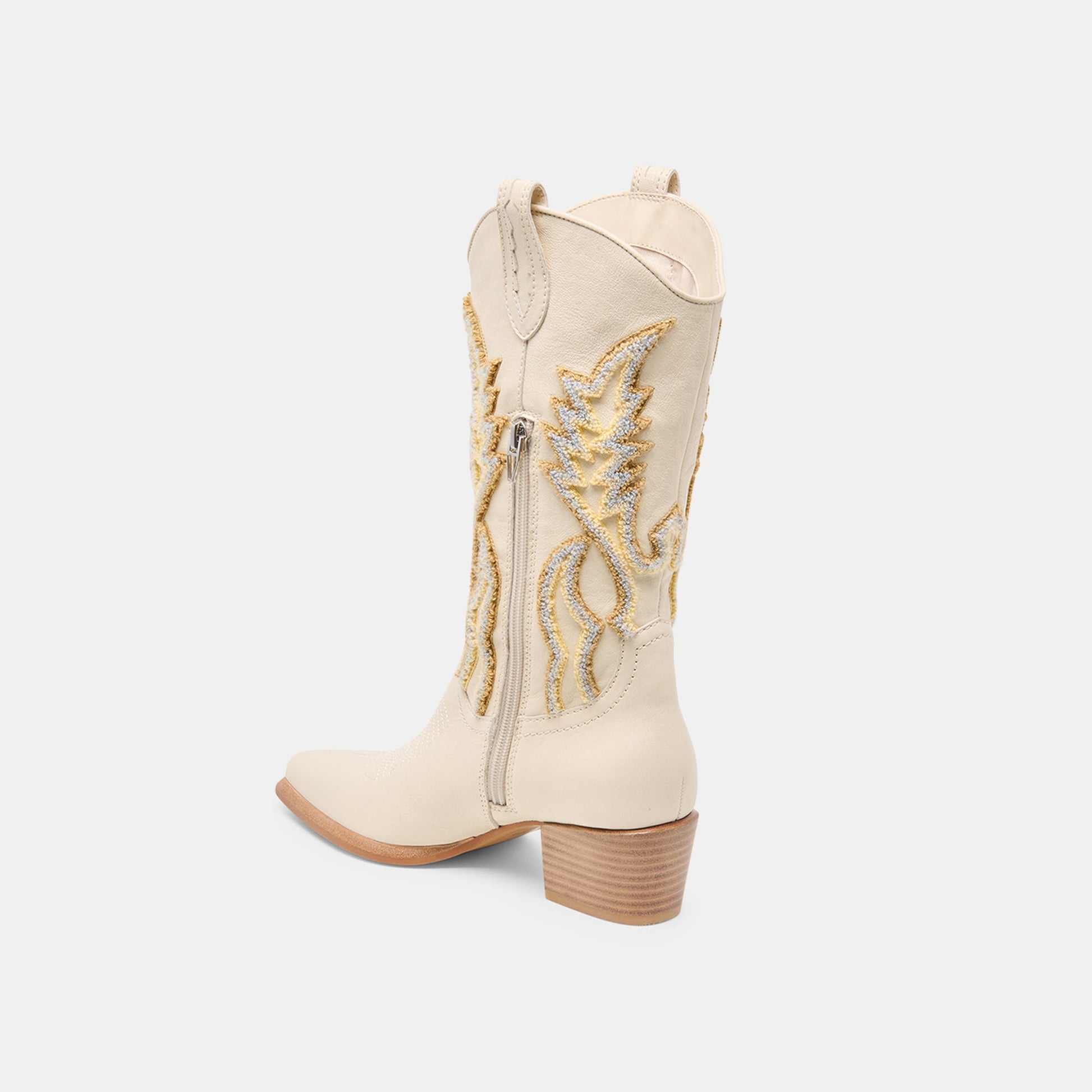 Dolce Vita Vila Ivory Leather Boots