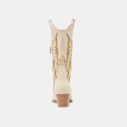 Dolce Vita Vila Ivory Leather Boots