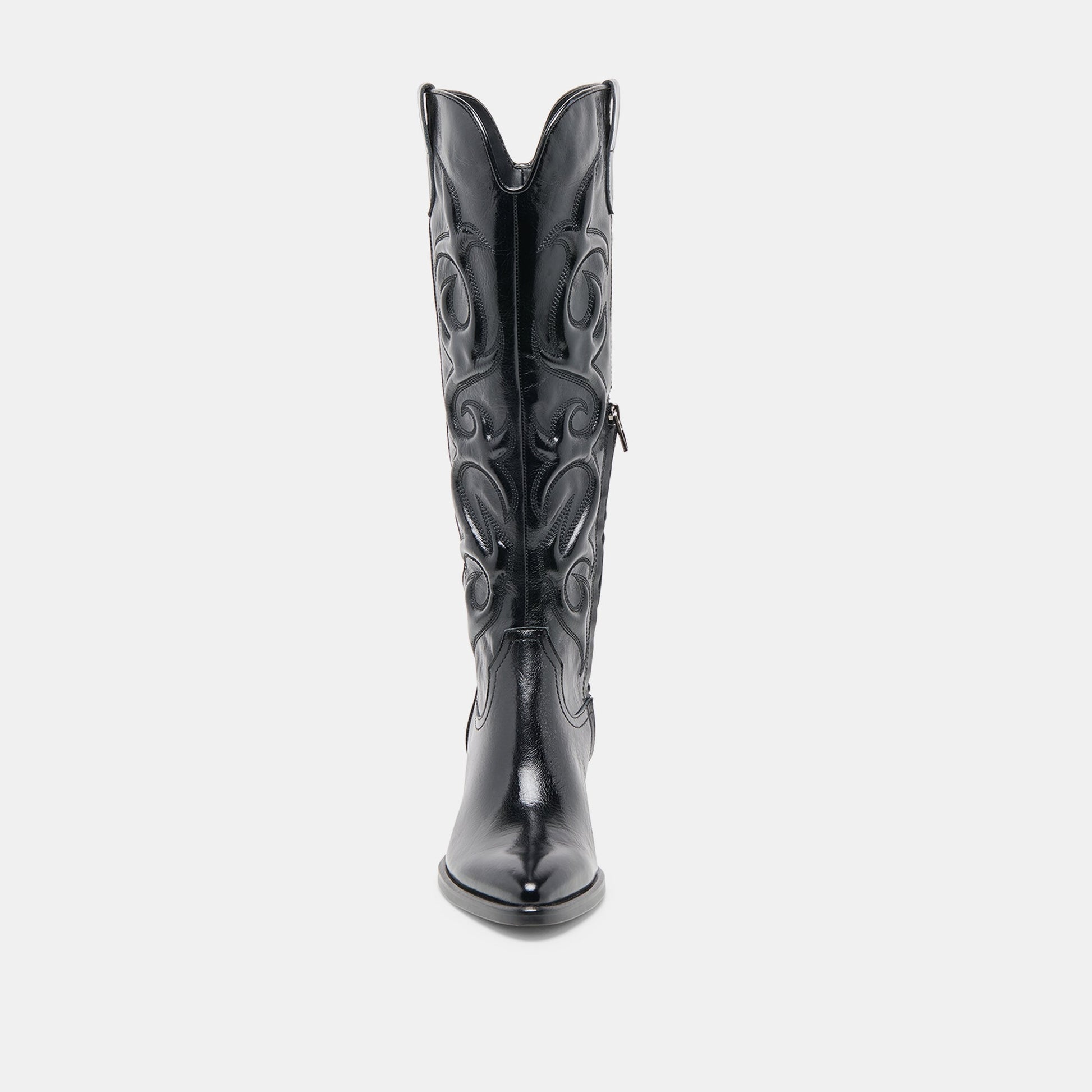 Dolce Vita Mirla Black Leather Wide Calf Boots