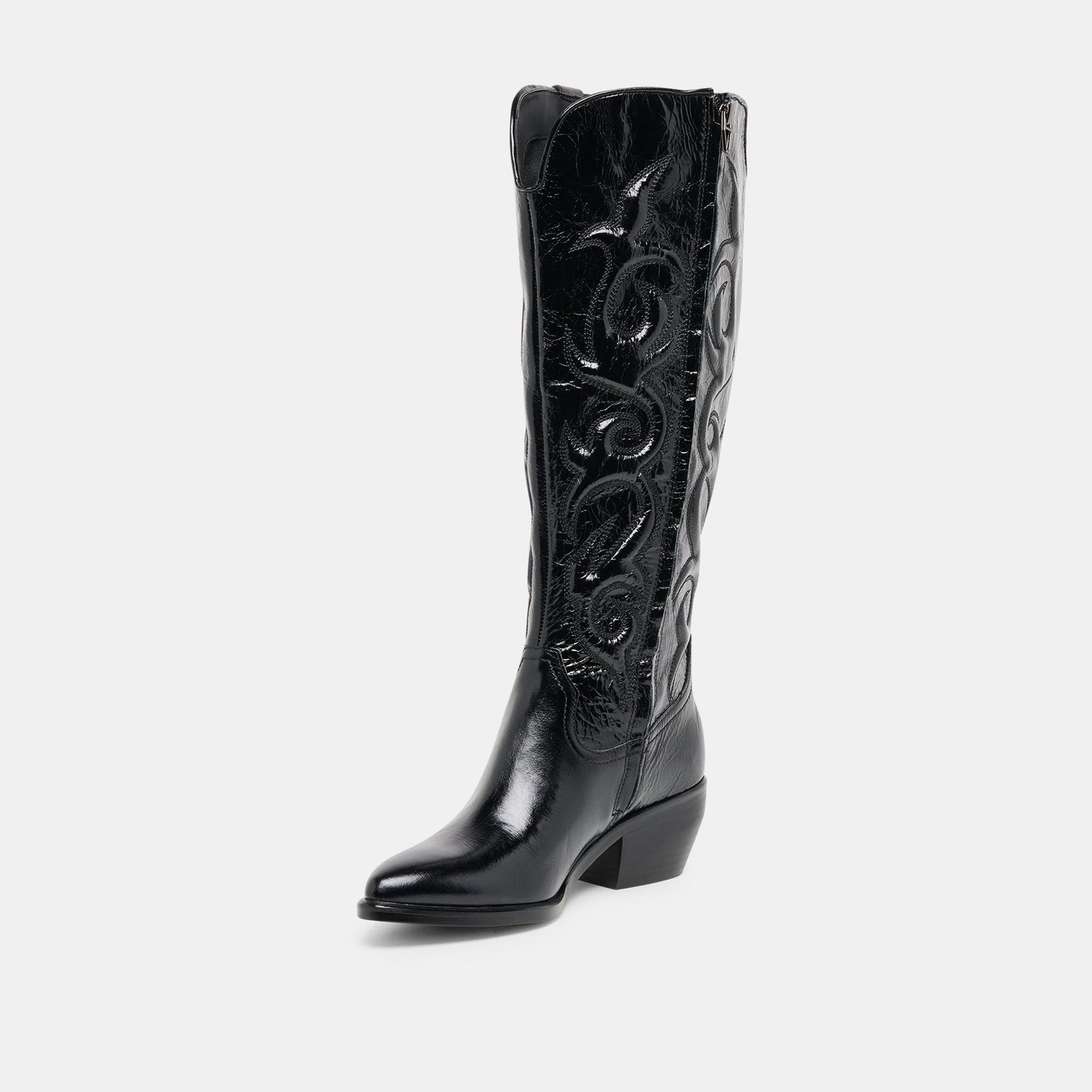 Dolce Vita Mirla Black Leather Wide Calf Boots
