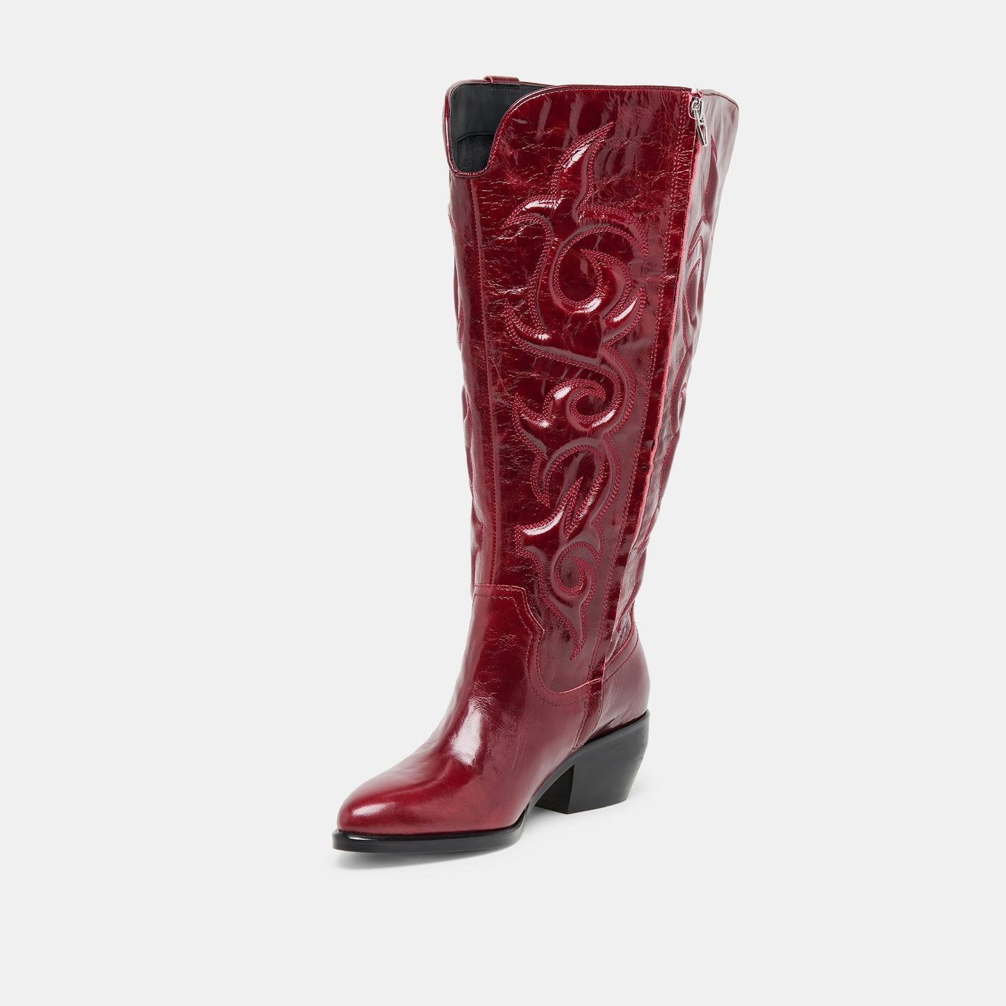 Dolce Vita Mirla Oxblood Leather Extra Wide Calf Boots