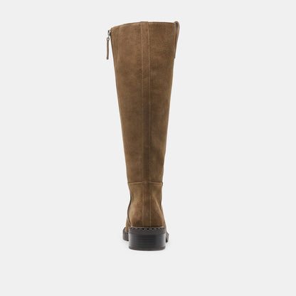 Dolce Vita Glory H2O Waterproof Olive Suede Wide Calf Boots