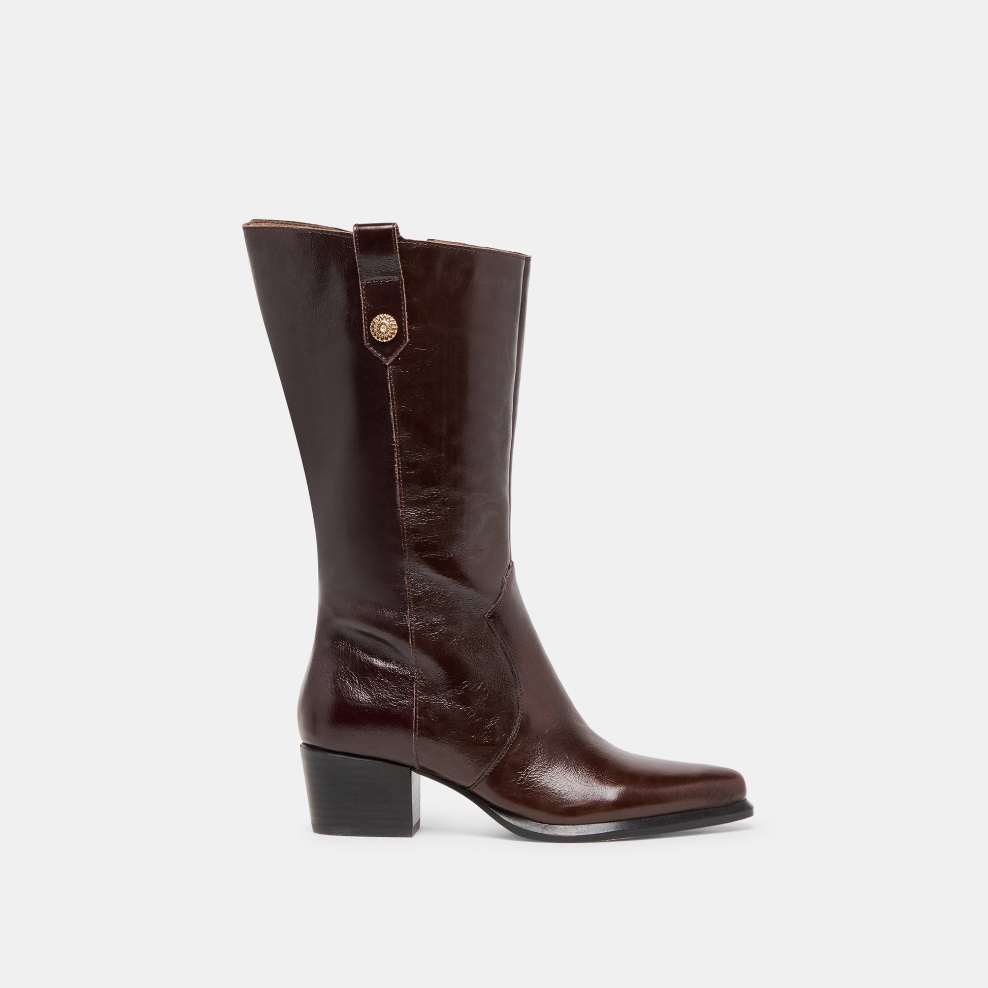 Dolce Vita Vern Chocolate Leather Wide Calf Boots