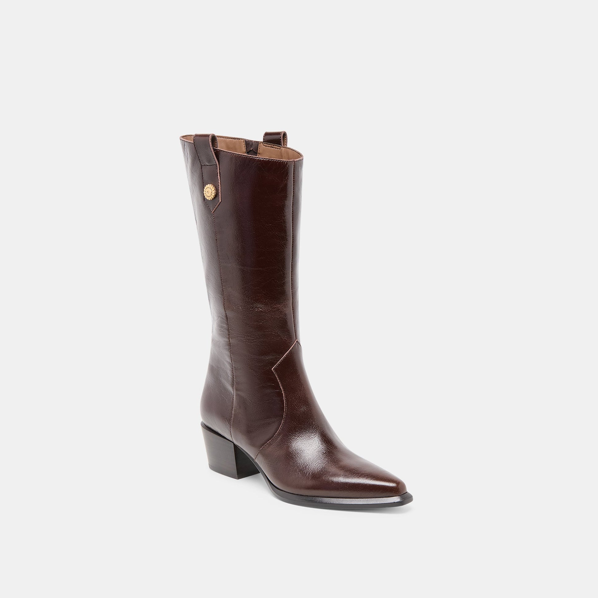 Dolce Vita Vern Chocolate Leather Wide Calf Boots