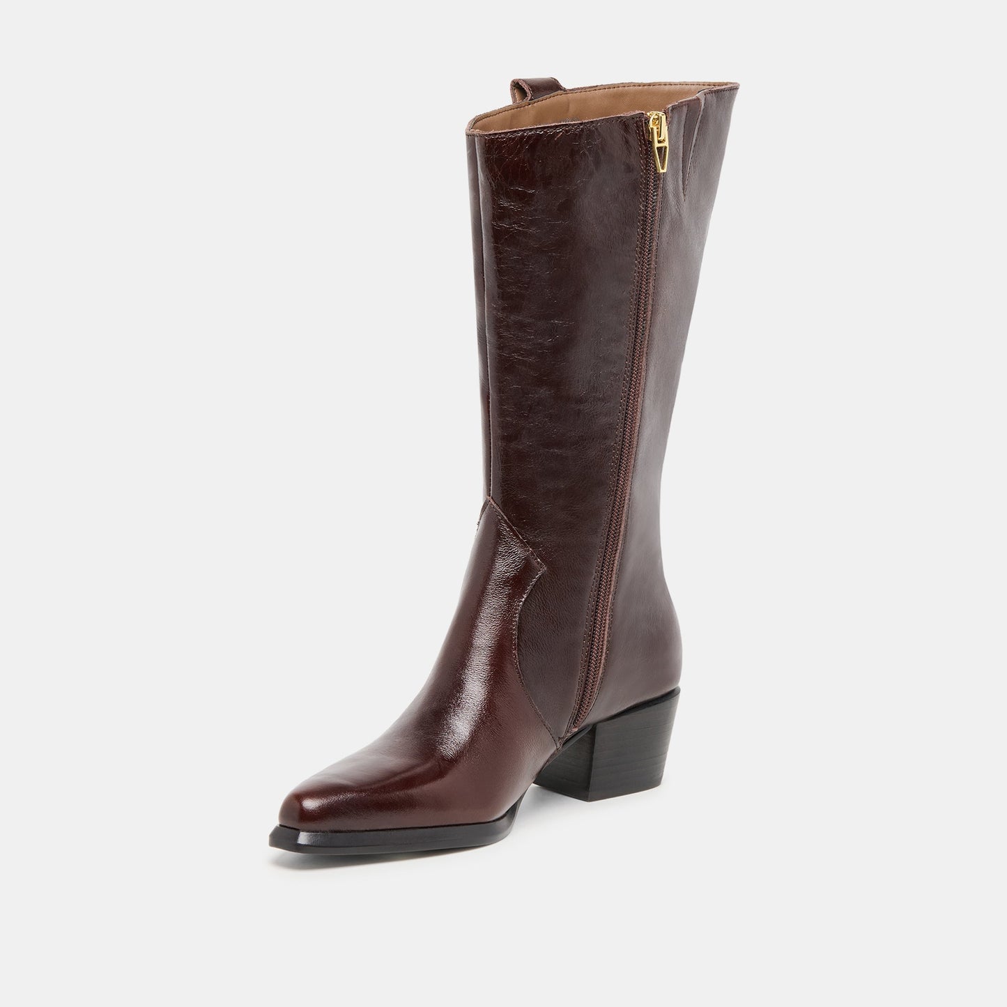 Dolce Vita Vern Chocolate Leather Wide Calf Boots