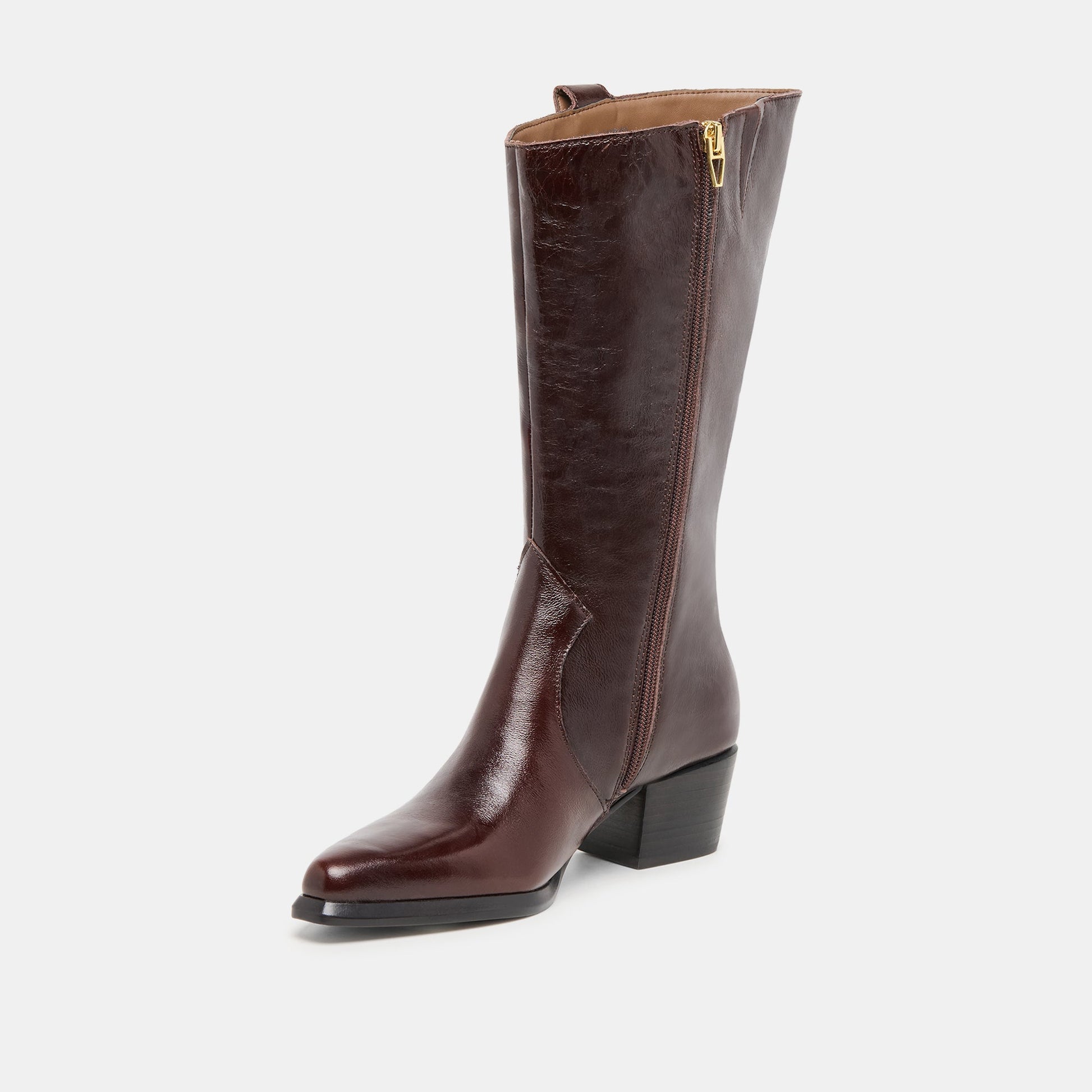 Dolce Vita Vern Chocolate Leather Wide Calf Boots