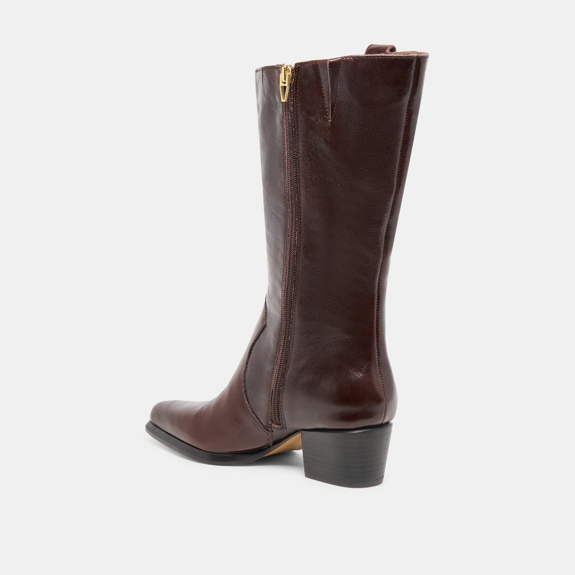 Dolce Vita Vern Chocolate Leather Wide Calf Boots