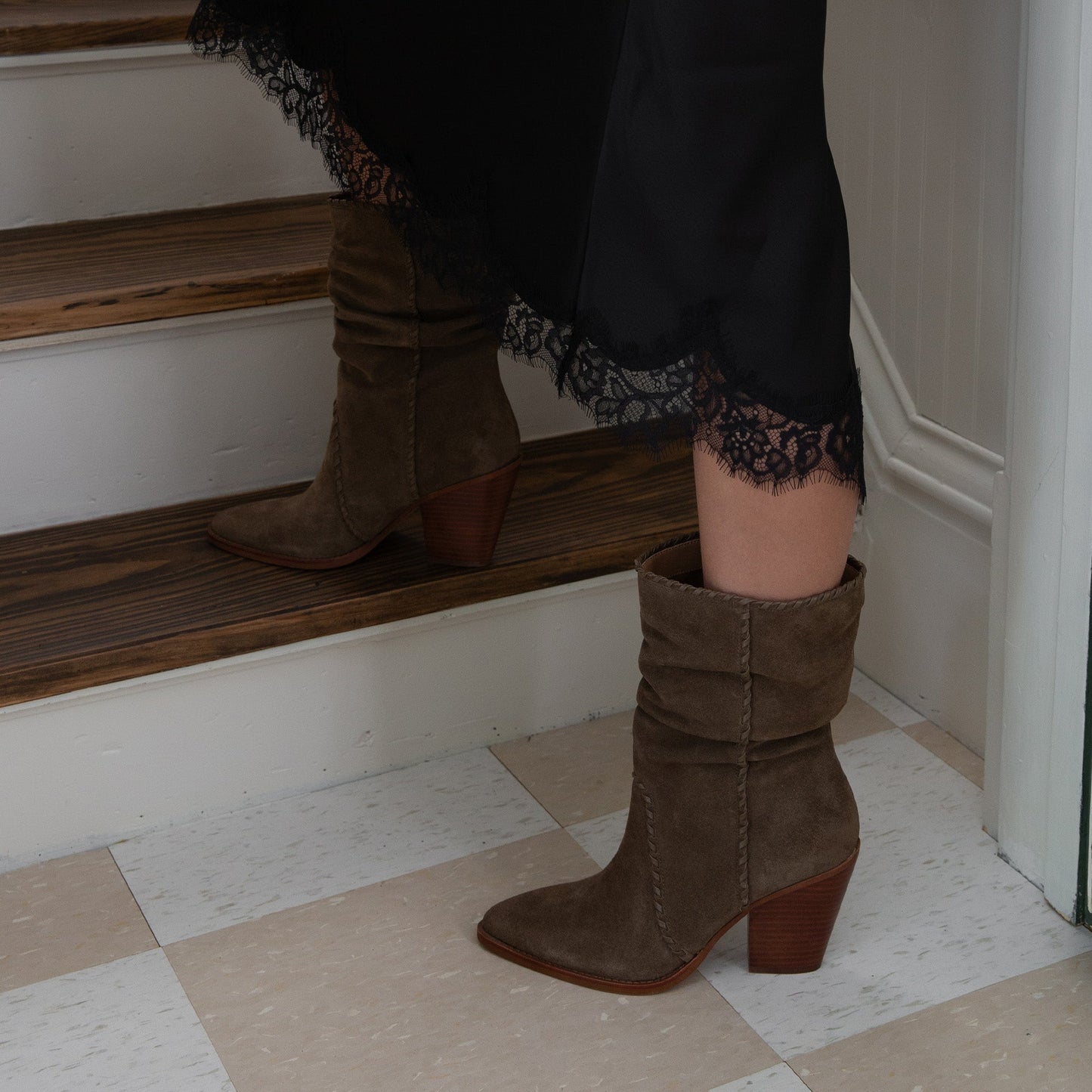 Dolce Vita Julith Olive Suede Boots