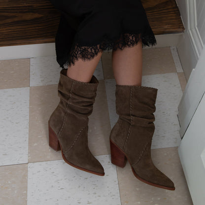 Dolce Vita Julith Olive Suede Boots