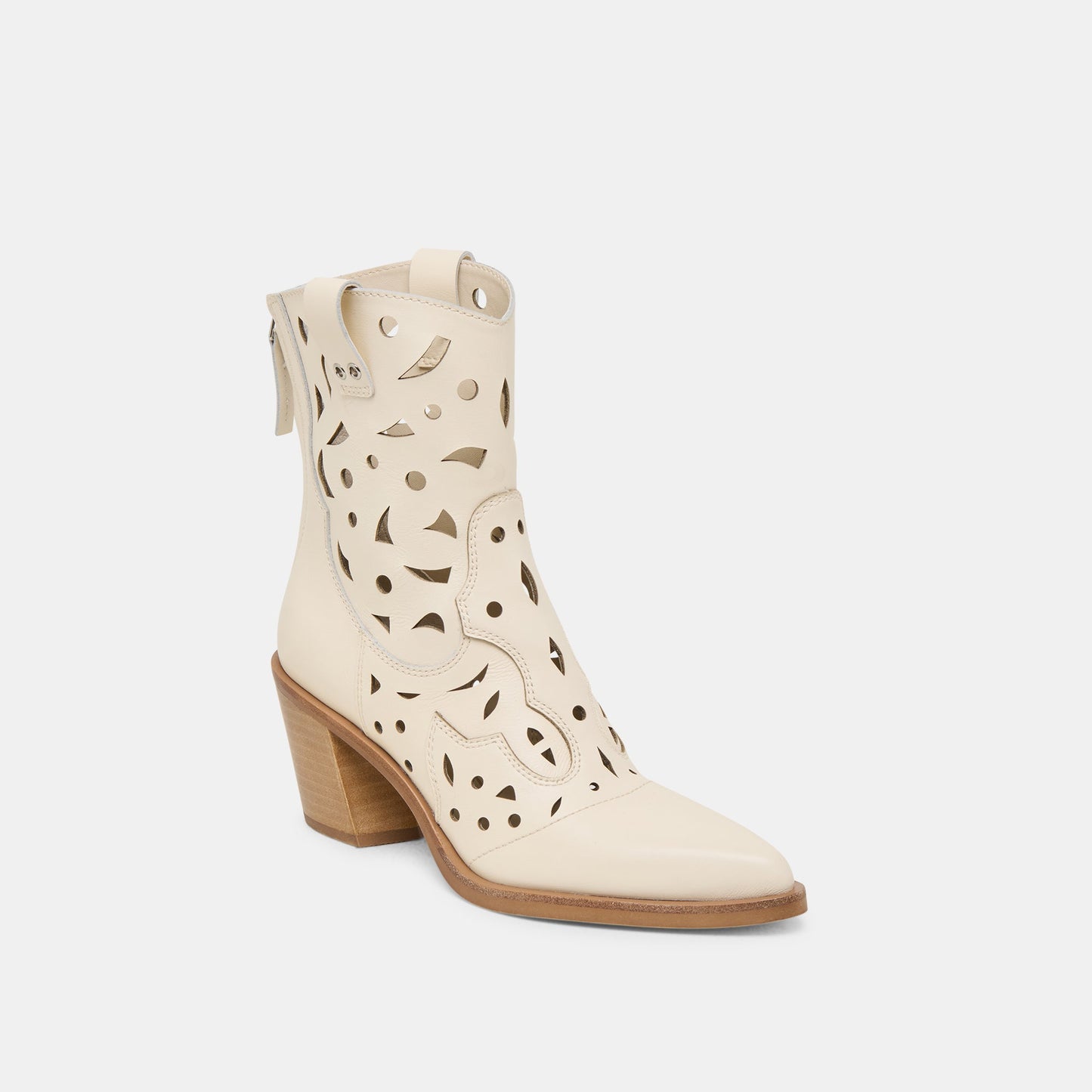 Dolce Vita Zenobi Off White Leather Booties