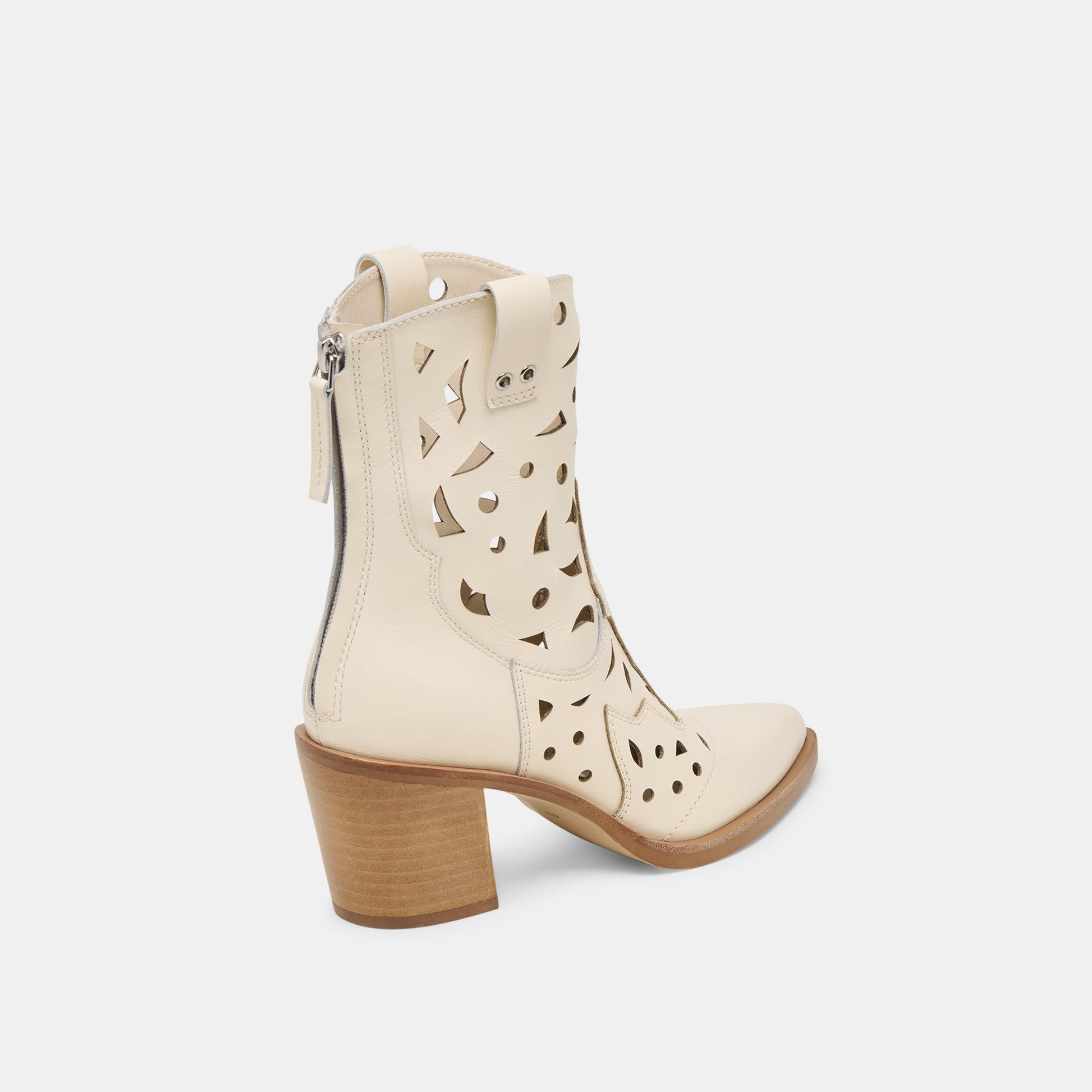 Dolce Vita Zenobi Off White Leather Booties
