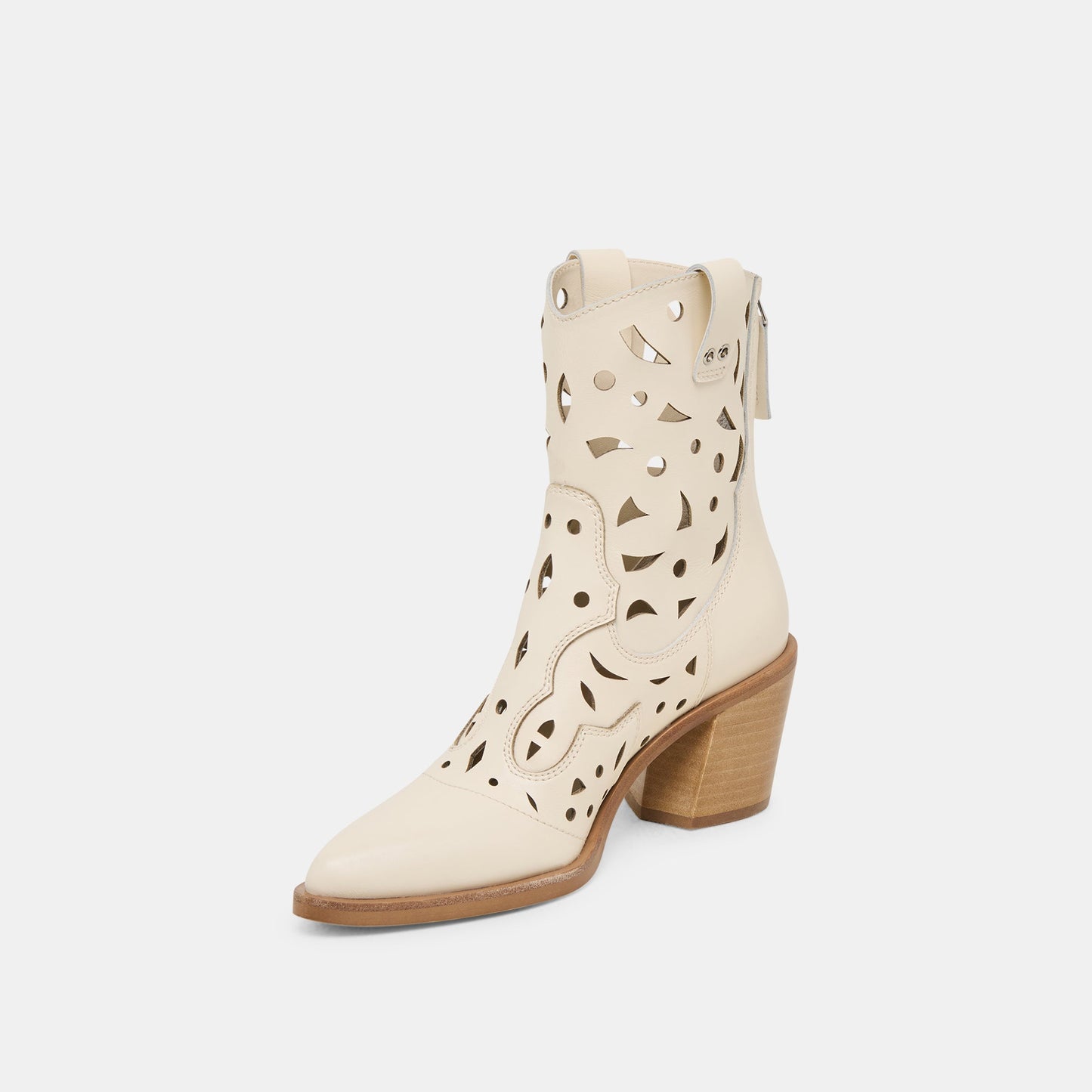 Dolce Vita Zenobi Off White Leather Booties