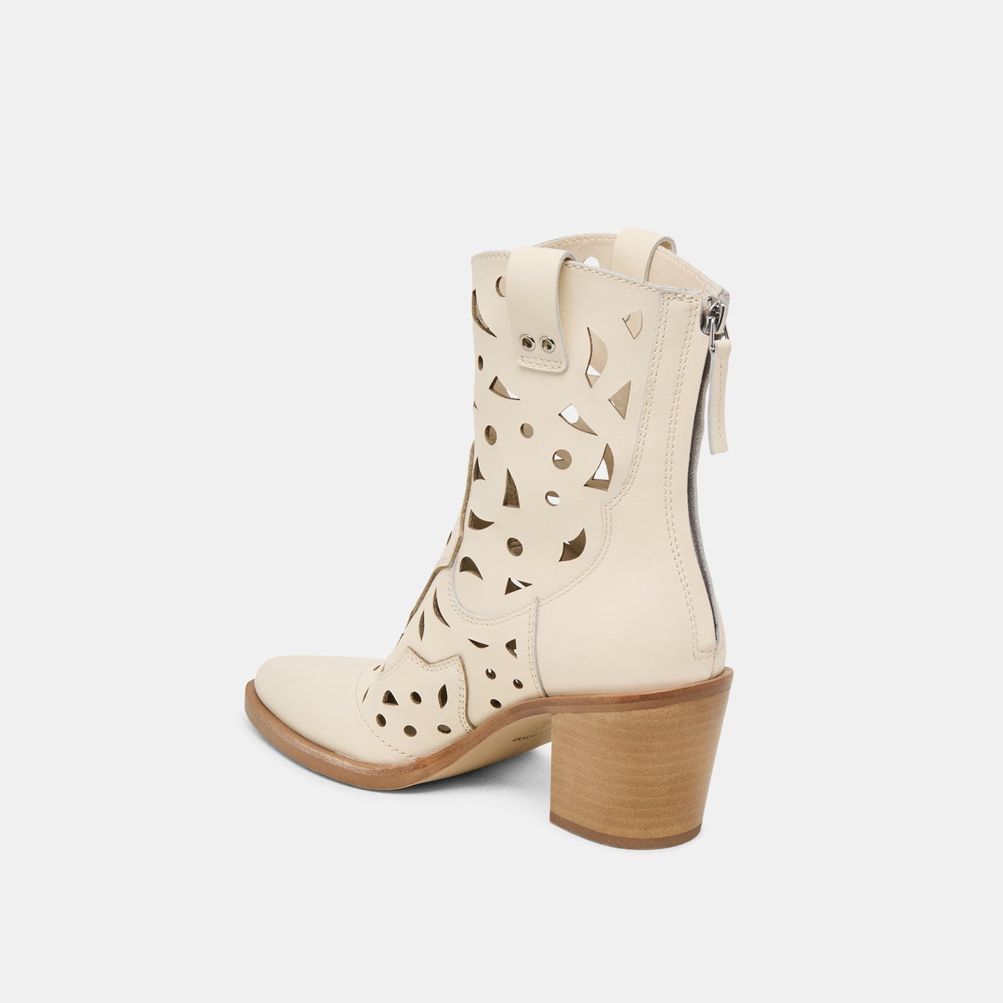 Dolce Vita Zenobi Off White Leather Booties