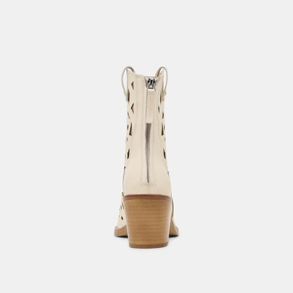 Dolce Vita Zenobi Off White Leather Booties