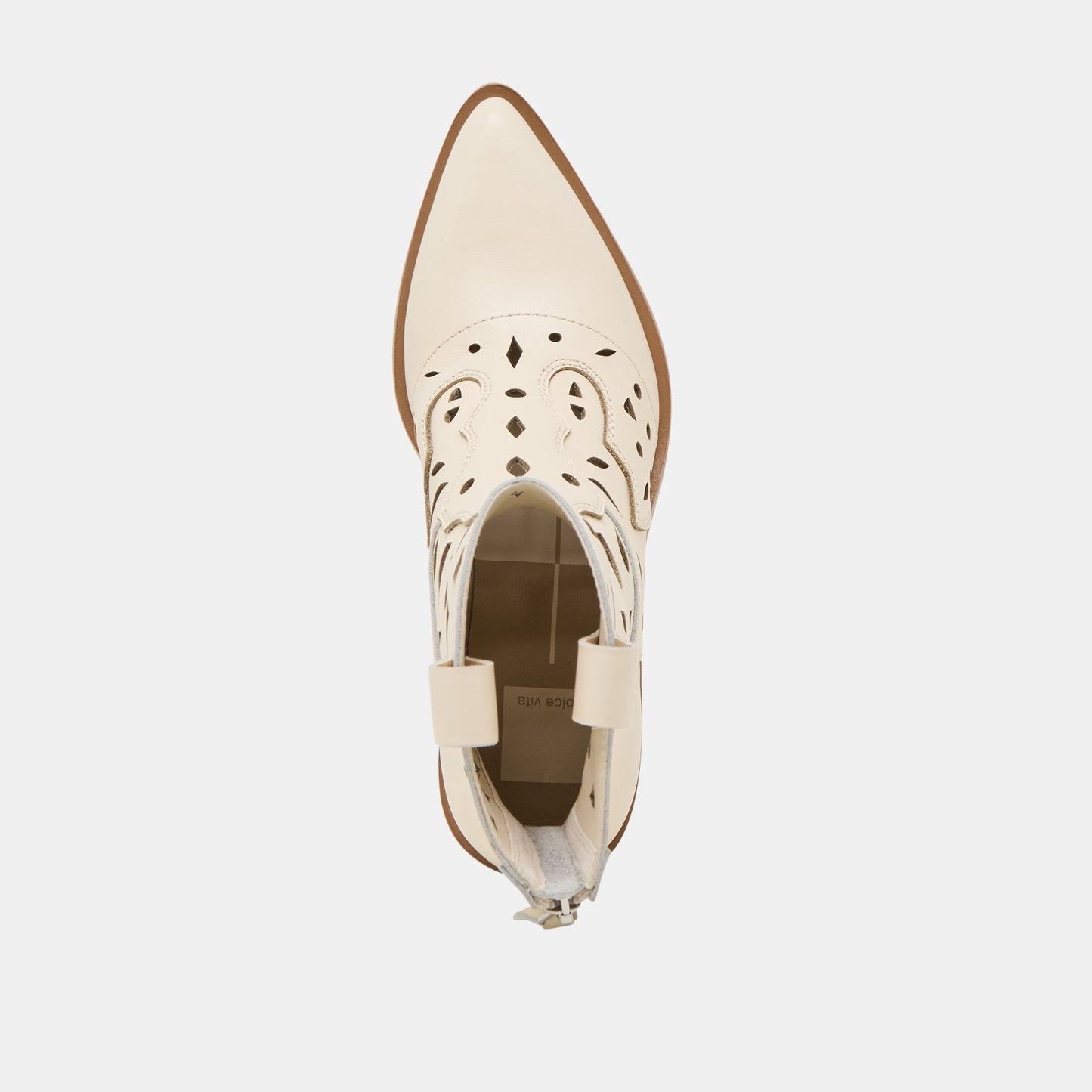 Dolce Vita Zenobi Off White Leather Booties