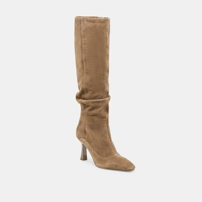 Dolce Vita Lousa Olive Suede Wide Calf Boots