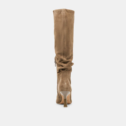 Dolce Vita Lousa Olive Suede Wide Calf Boots