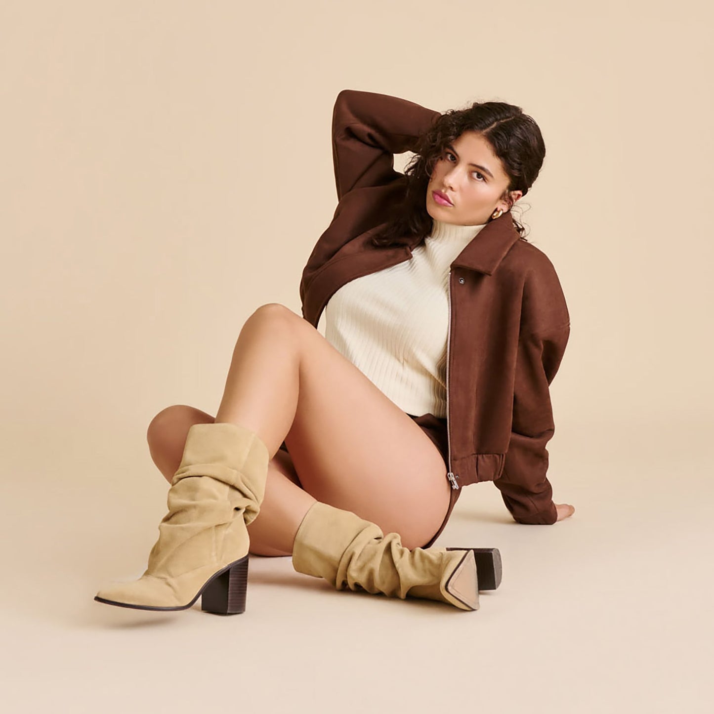 Dolce Vita Talina Dk Taupe Suede Boots