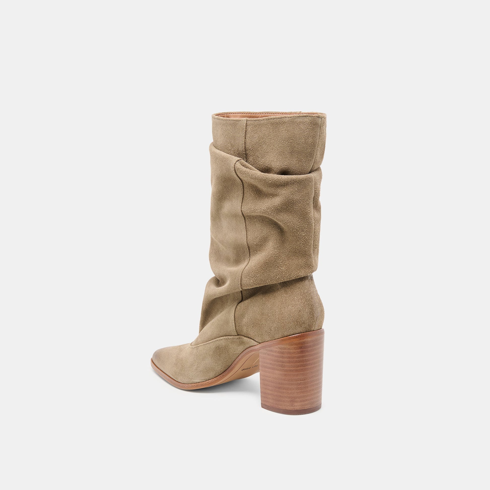Dolce Vita Talina Olive Suede Wide Calf Boots
