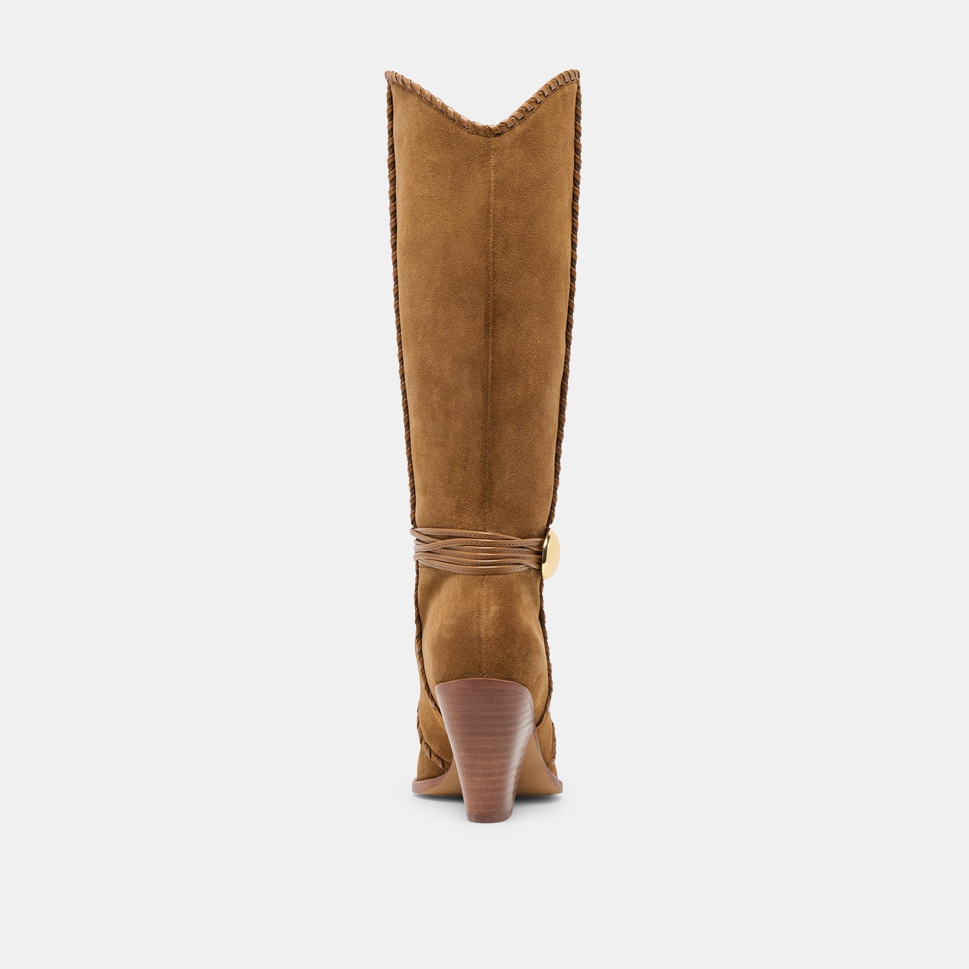 Dolce Vita Jody Lt Brown Suede Wide Calf Boots