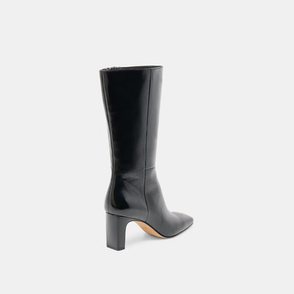 Dolce Vita Riggs Wide Calf Black Leather Boots