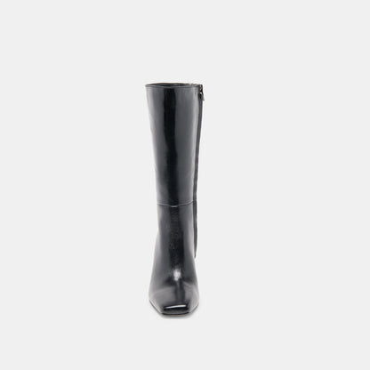 Dolce Vita Riggs Wide Calf Black Leather Boots
