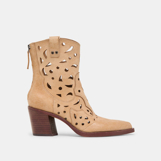 Dolce Vita Zenobi Camel Distressed Leather Booties