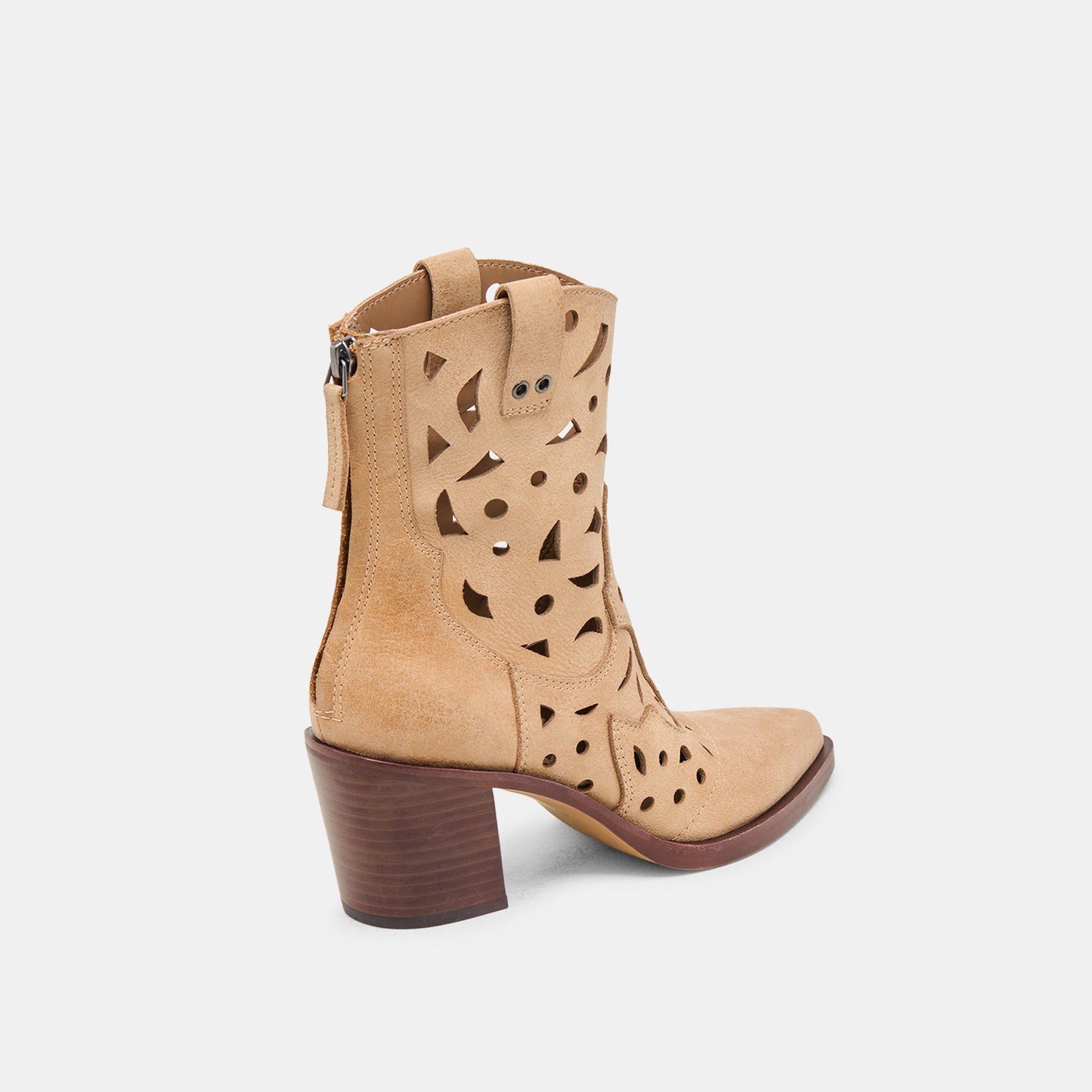 Dolce Vita Zenobi Camel Distressed Leather Booties