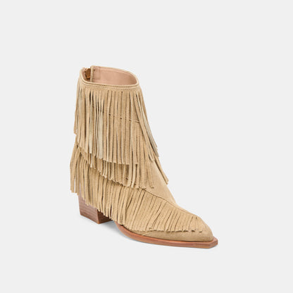 Dolce Vita Torey Dk Taupe Suede Booties