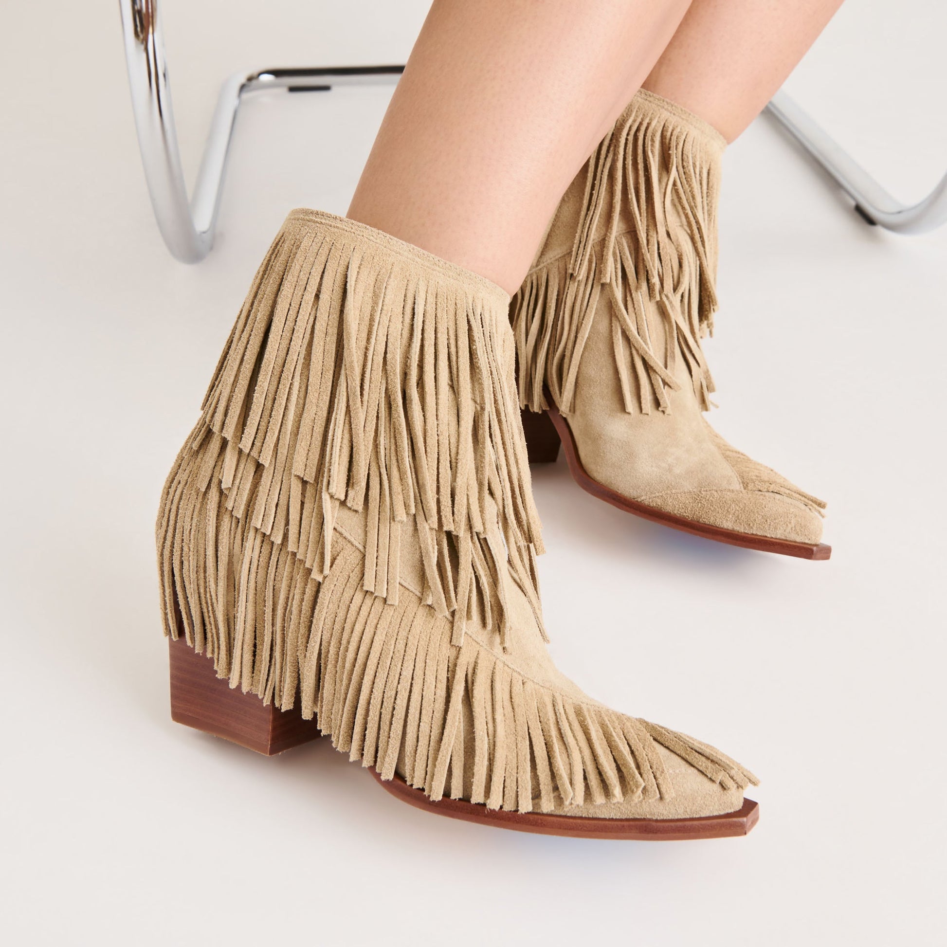 Dolce Vita Torey Dk Taupe Suede Booties