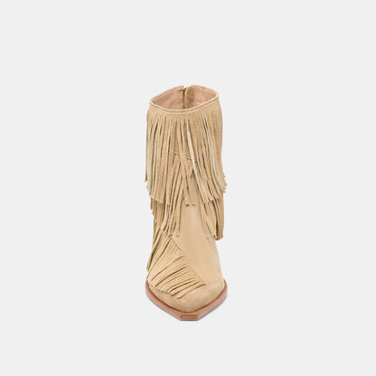 Dolce Vita Torey Dk Taupe Suede Booties