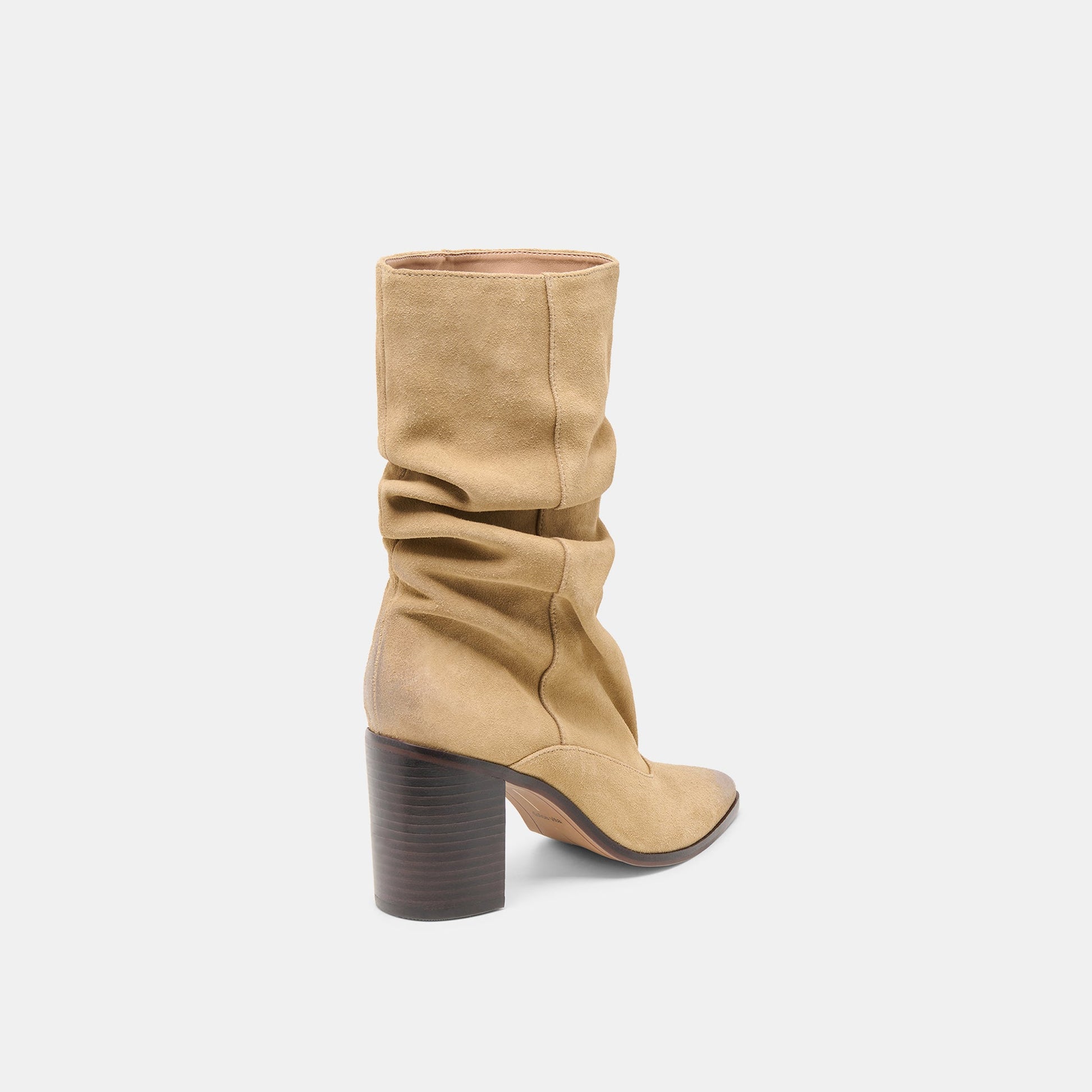 Dolce Vita Talina Dk Taupe Suede Wide Calf Boots