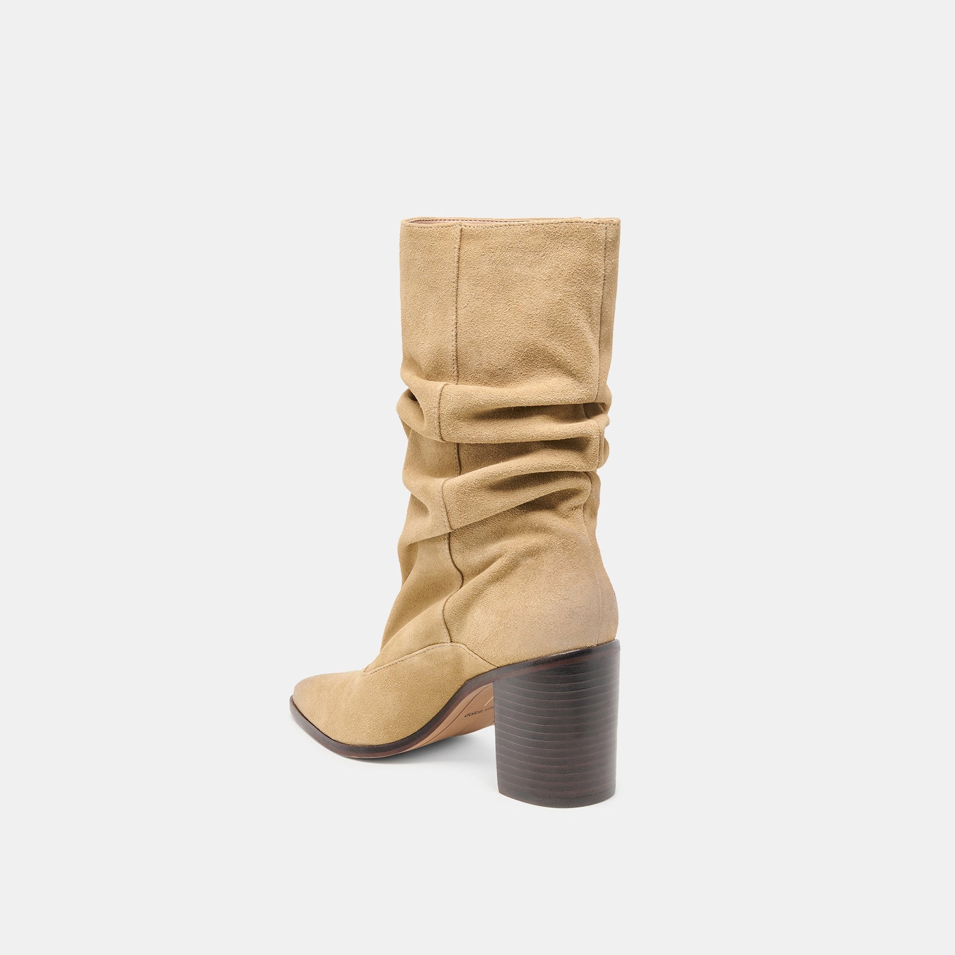 Dolce Vita Talina Dk Taupe Suede Wide Calf Boots