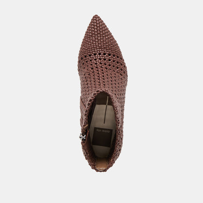 Dolce Vita Embry Brown Woven Stella Booties