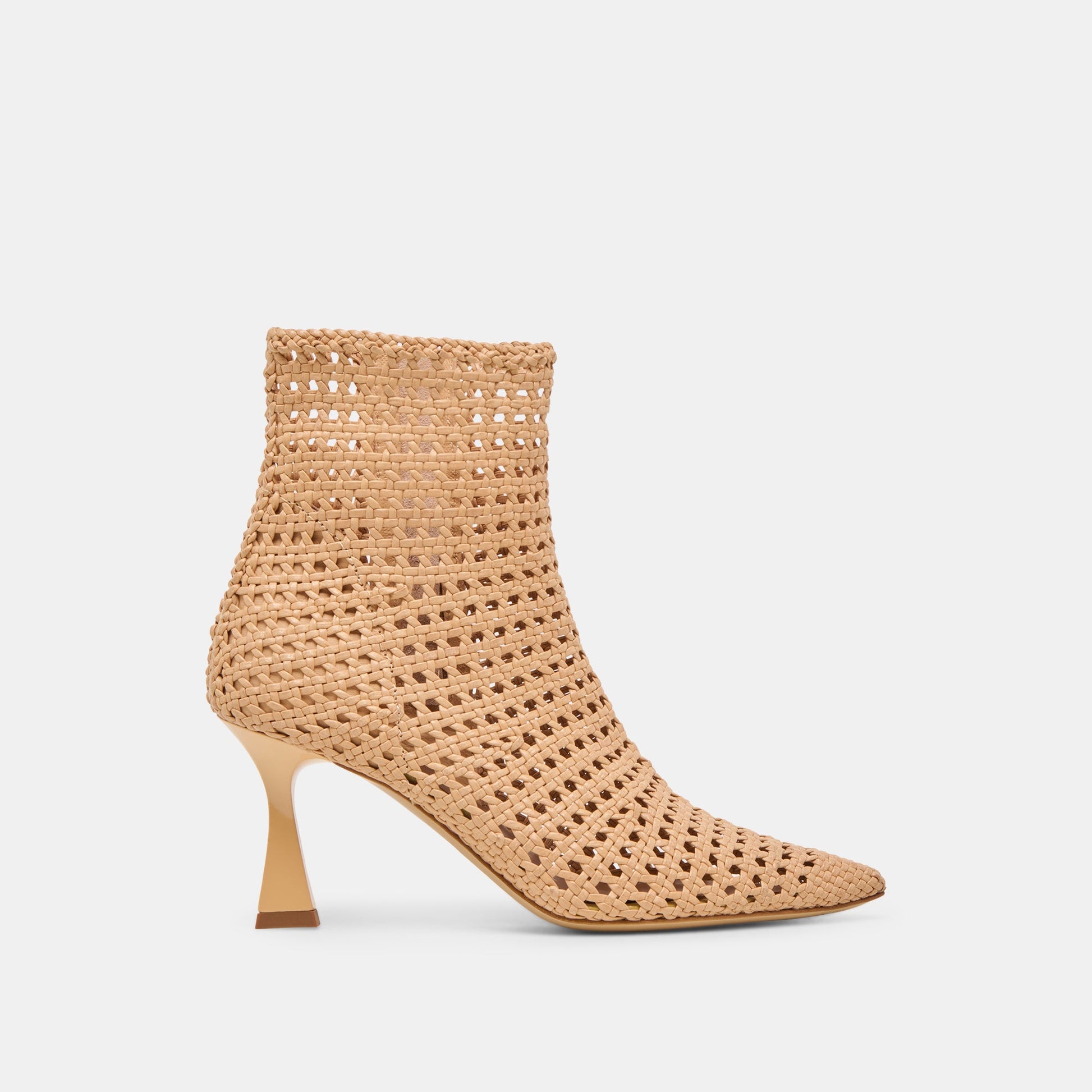Dolce Vita Lonni Tan Woven Leather Booties