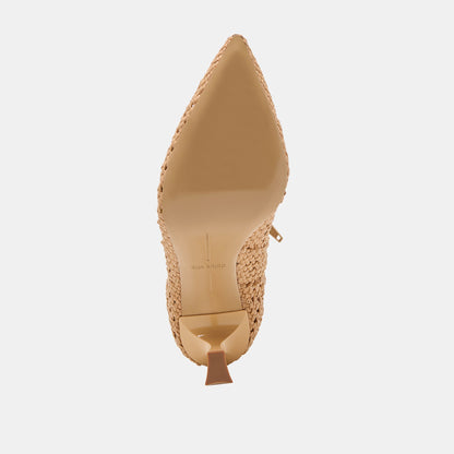 Dolce Vita Lonni Tan Woven Leather Booties