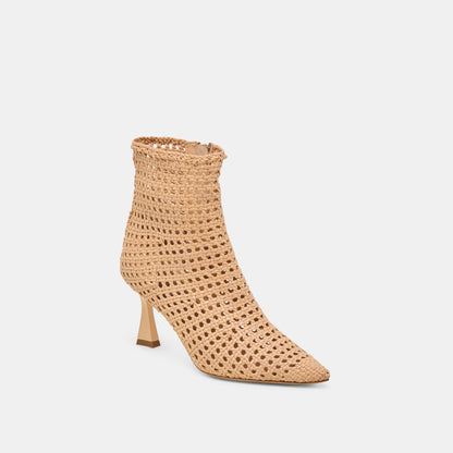 Dolce Vita Lonni Tan Woven Leather Booties