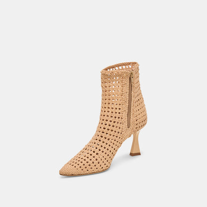 Dolce Vita Lonni Tan Woven Leather Booties