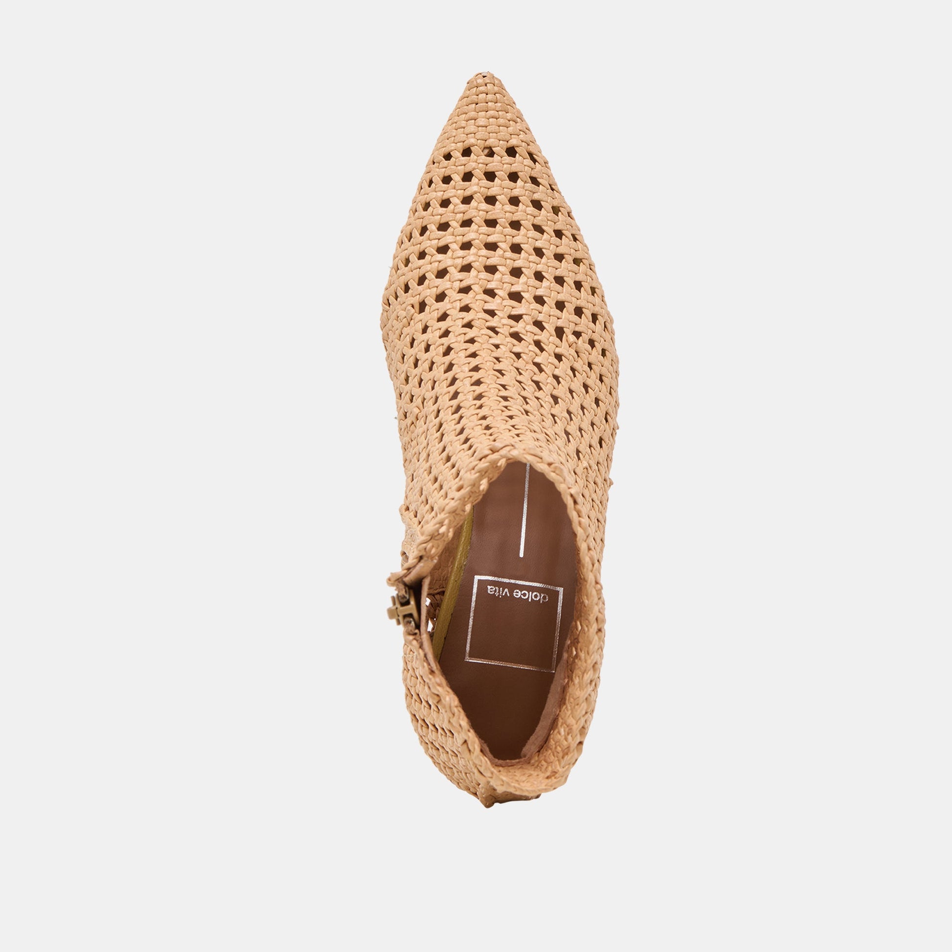 Dolce Vita Lonni Tan Woven Leather Booties