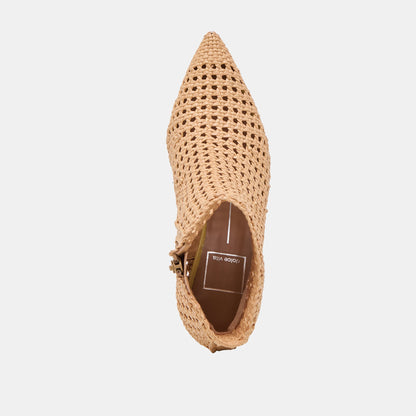 Dolce Vita Lonni Tan Woven Leather Booties