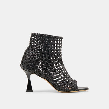 Dolce Vita Quin Black Woven Leather Heels