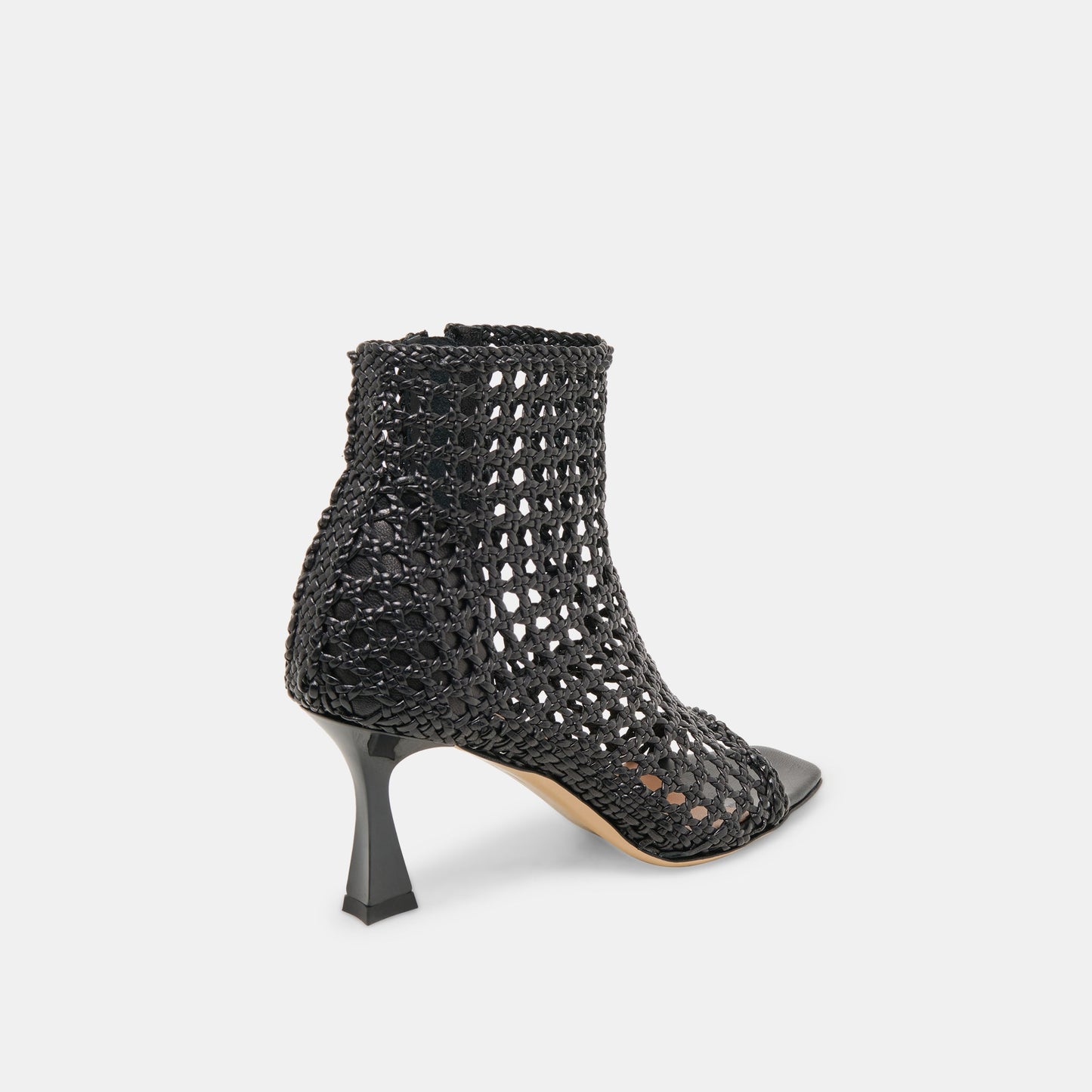 Dolce Vita Quin Black Woven Leather Heels