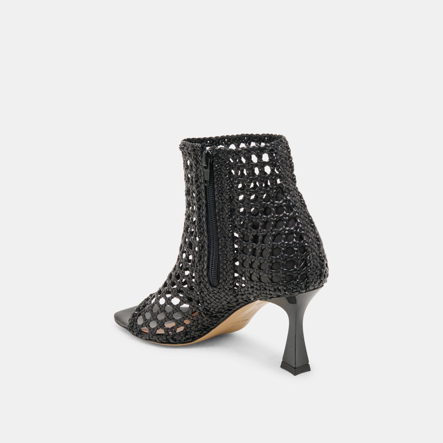 Dolce Vita Quin Black Woven Leather Heels