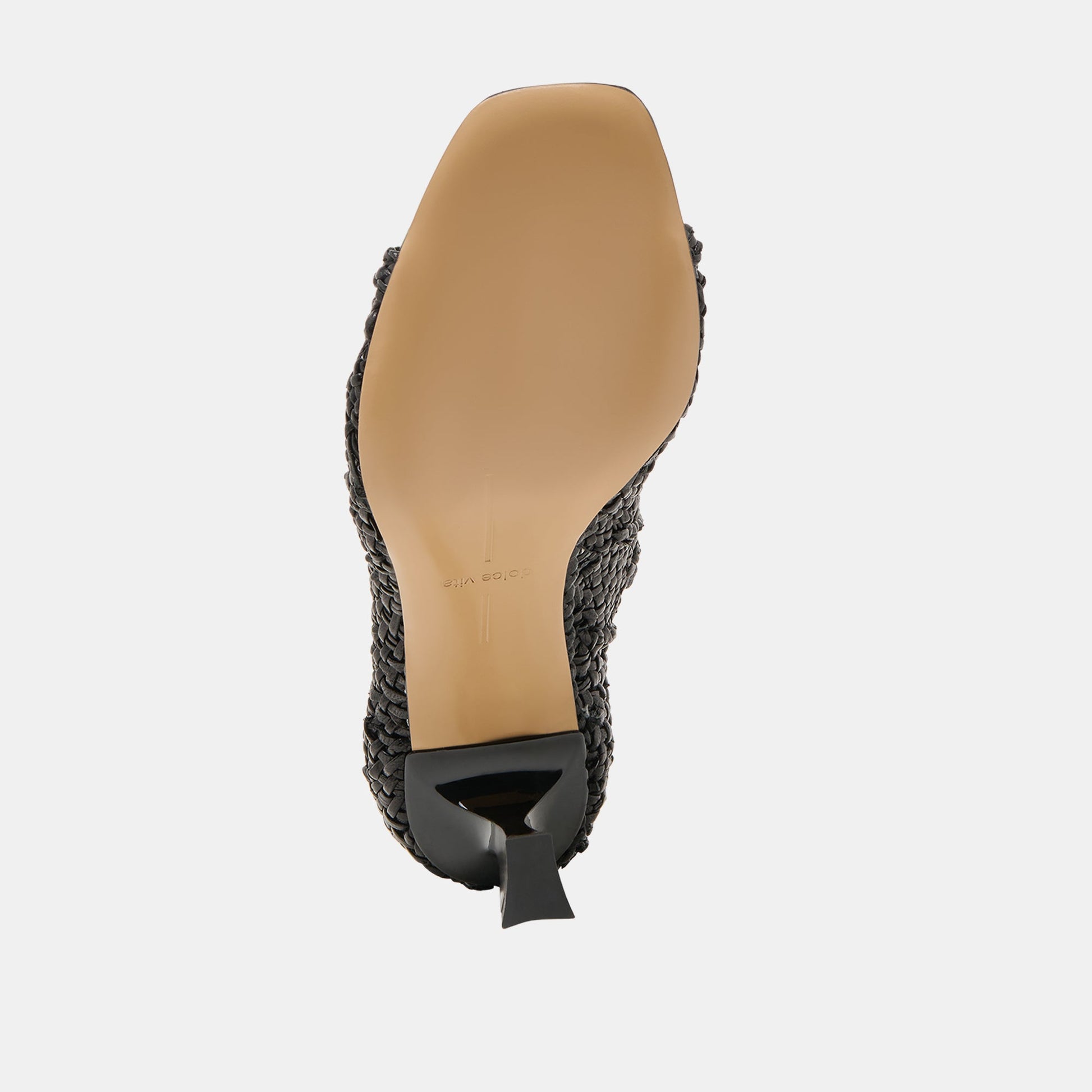 Dolce Vita Quin Black Woven Leather Heels
