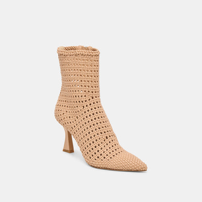 Dolce Vita Embry Lt Tan Woven Stella Booties