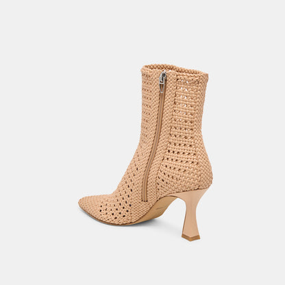 Dolce Vita Embry Lt Tan Woven Stella Booties