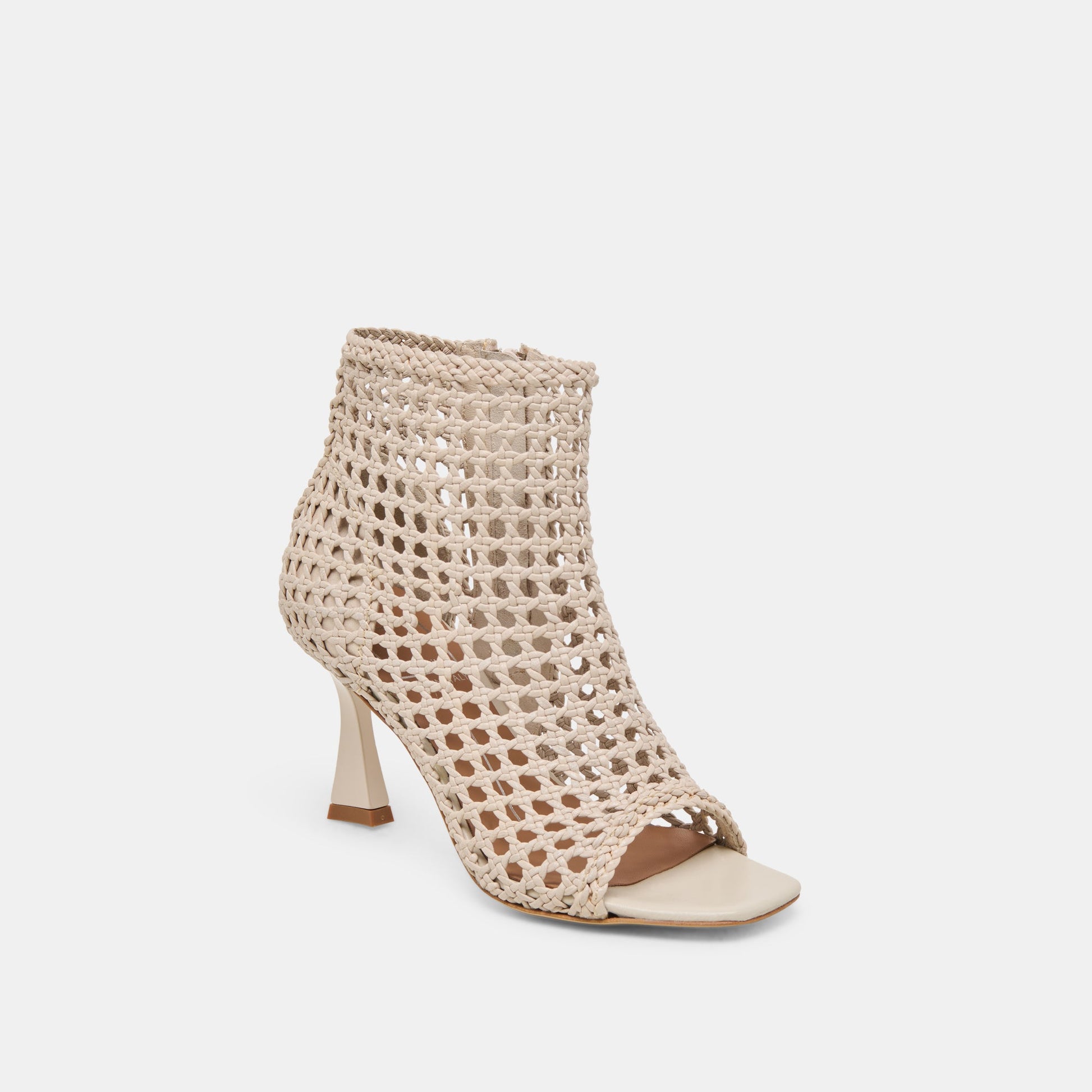 Dolce Vita Quin Bone Woven Leather Heels