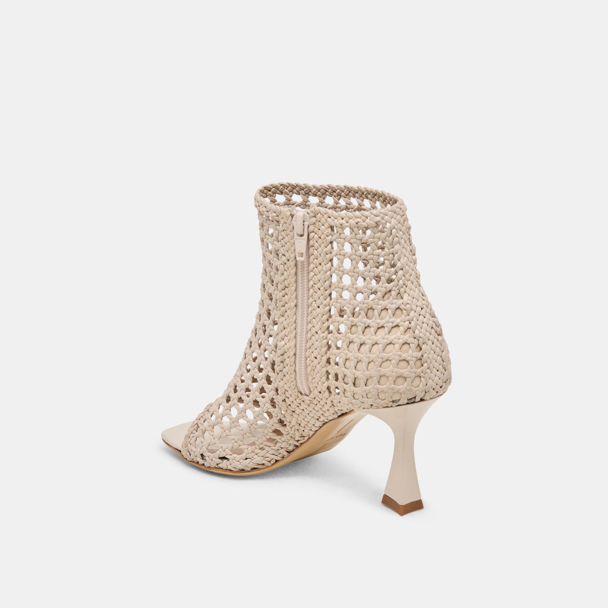 Dolce Vita Quin Bone Woven Leather Heels